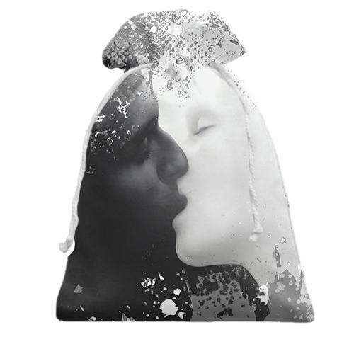 Подарунковий мішечок Чорно-білий поцілунок