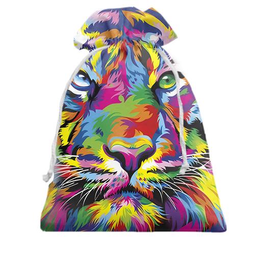 Подарочный мешочек «Тигр в стиле поп-арт»