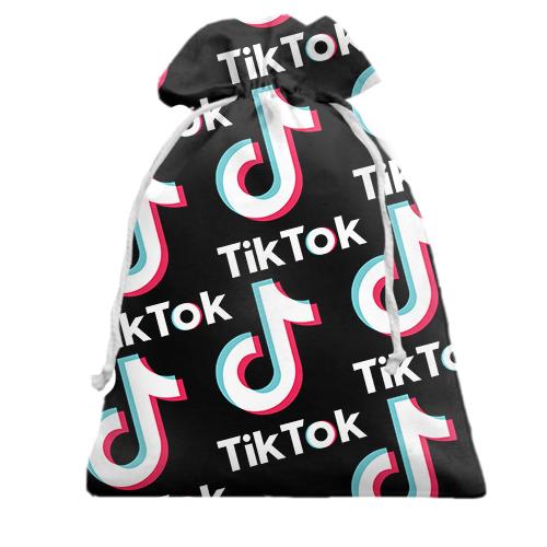Подарочный мешочек Tik Tok pattern