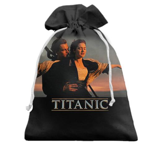 Подарочный мешочек с Розой и Джеком (Титаник)