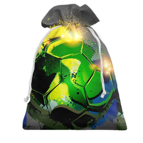 Подарочный мешочек Green Football Art