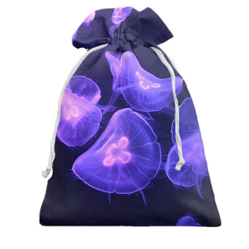Подарунковий мішечок Фіолетові медузы