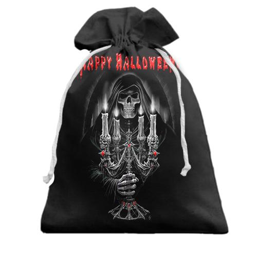 Подарунковий мішечок Happy Halloween (з черепом)