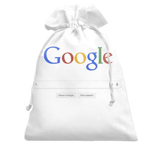 Подарочный мешочек со страницей поиска Google