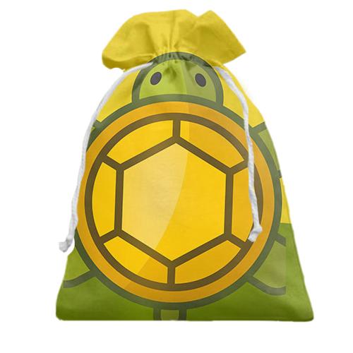Подарунковий мішечок с зеленой черепахой
