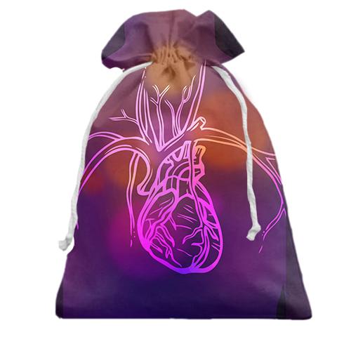 Подарунковий мішечок із серцевою системою