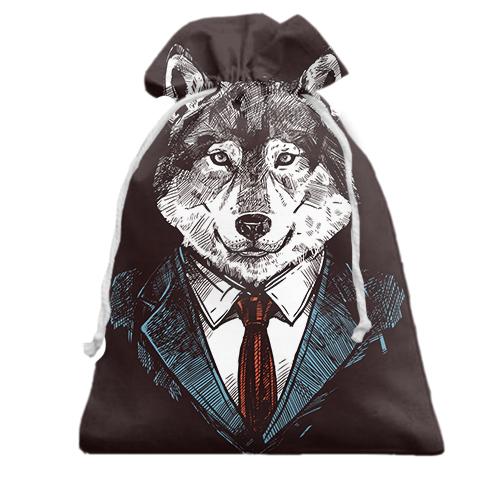 Подарочный мешочек Business wolf