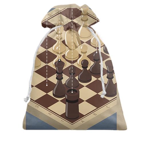 Подарочный мешочек с шахматами на доске
