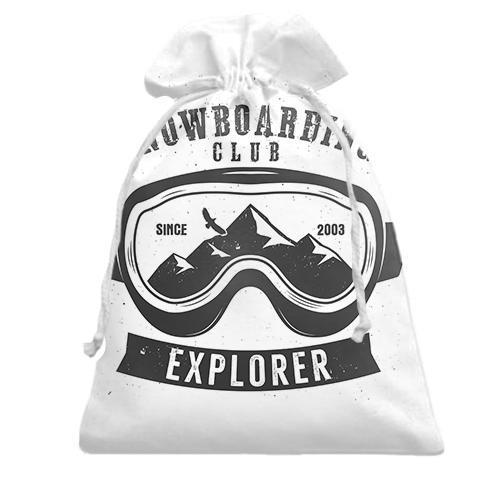 Подарочный мешочек Snowboarding Explorer