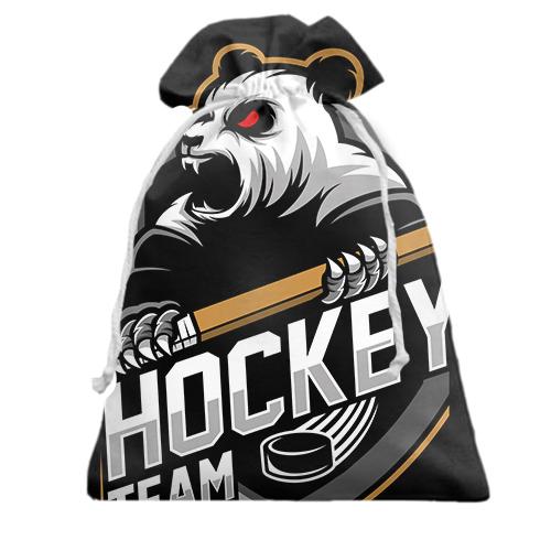 Подарочный мешочек Panda hockey