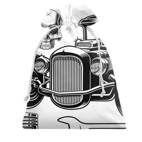 Подарочный мешочек Retro car