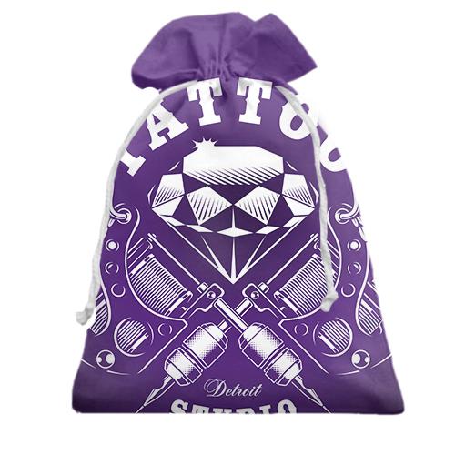 Подарочный мешочек black Tattoo studio