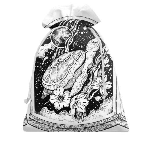 Подарочный мешочек Turtle Art Tattoo