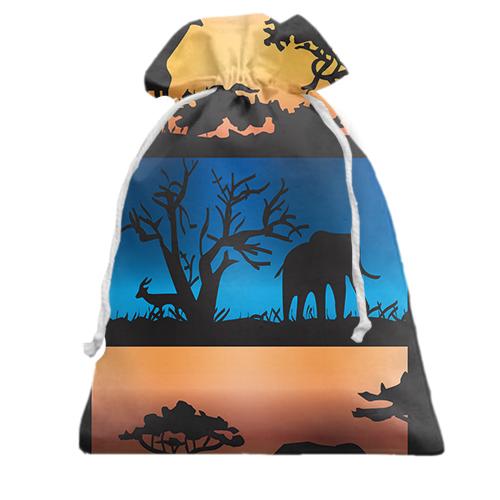 Подарочный мешочек Safari Silhouettes
