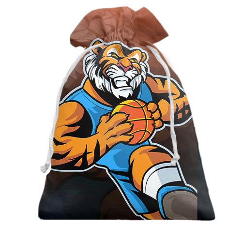 Подарочный мешочек Tiger Basketball player
