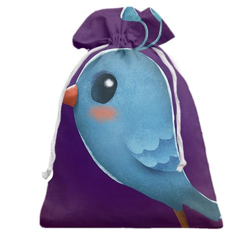 Подарочный мешочек Light-blue bird