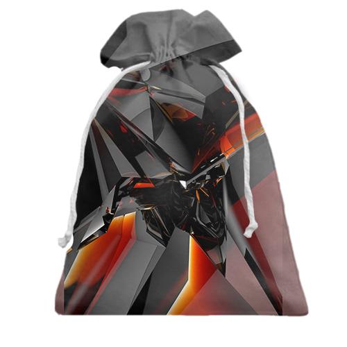 Подарочный мешочек Стеклянная 3D абстракция