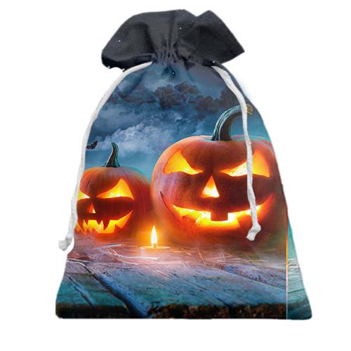 Подарочный мешочек Halloween pumpkins