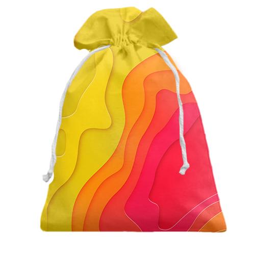 Подарочный мешочек Abstraction yellow-red
