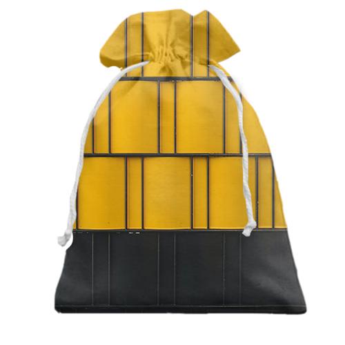 Подарочный мешочек Yellow-black pattern