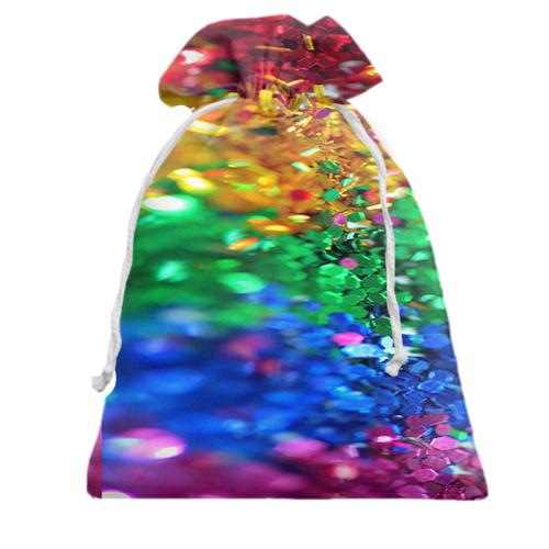 Подарочный мешочек Rainbow sequins