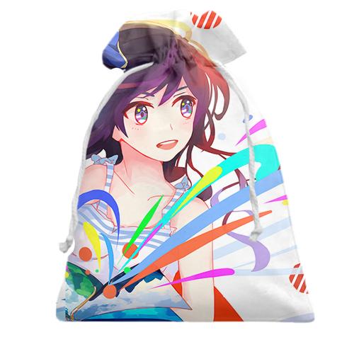 Подарочный мешочек Anime girl.