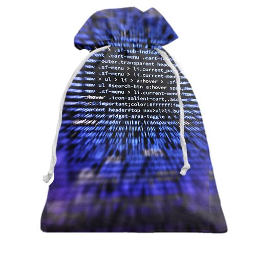 Подарочный мешочек Program codes pattern
