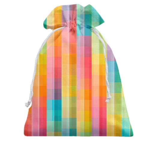 Подарочный мешочек Rainbow squares