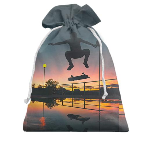 Подарунковий мішечок Skate and sunset