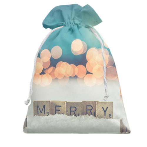 Подарочный мешочек Merry xmas