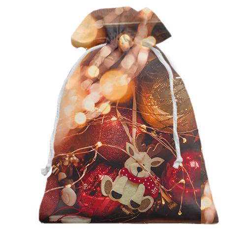 Подарочный мешочек Christmas garland 3