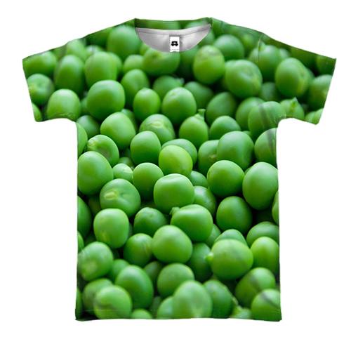 3D футболка с зеленым горошком