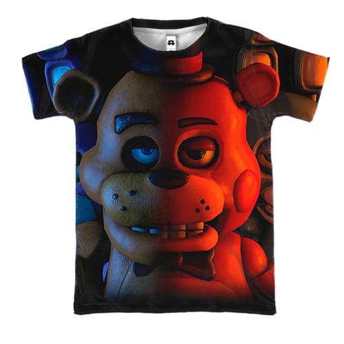 3D футболка Три аниматроника - FNaF