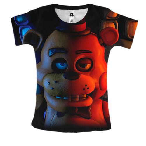 Жіноча 3D футболка Три аніматроніки - FNaF