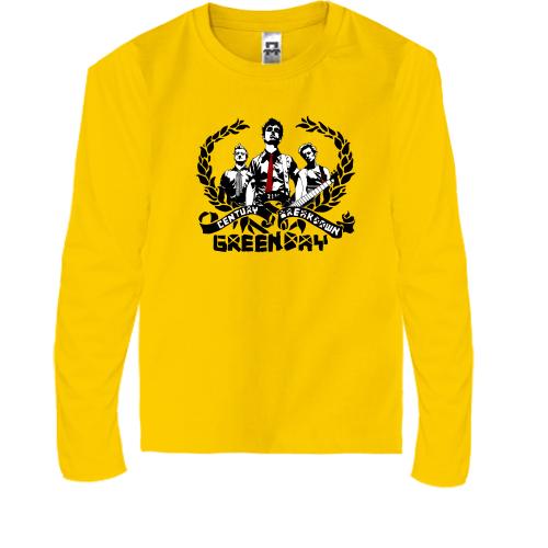 Детская футболка с длинным рукавом Green day (арт лого)