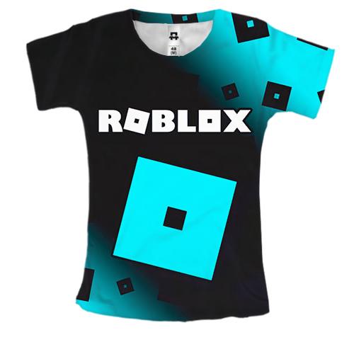 Женская 3D футболка Roblox лого