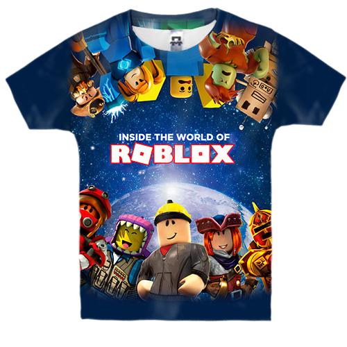 Детская 3D футболка Roblox - inside the world