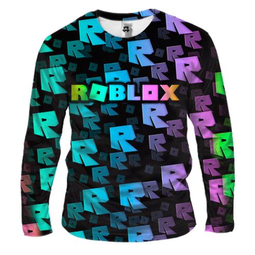Мужской 3D лонгслив Roblox, rainbow pattern