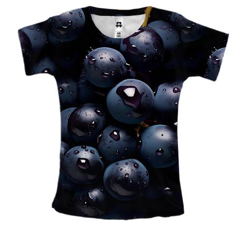 Жіноча 3D футболка з ягодами винограду