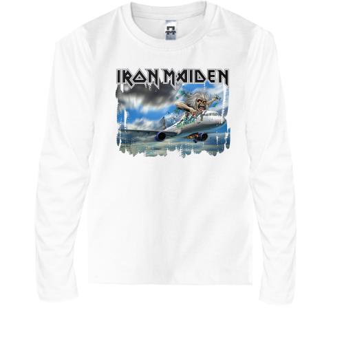 Детская футболка с длинным рукавом Iron Maiden - Монстр на самол