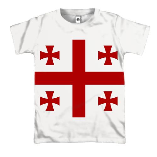 3D футболка с флагом Грузии