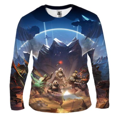 Мужской 3D лонгслив Helldivers II - в осаде жуков