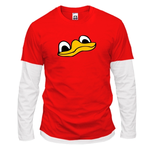 Лонгслив комби  duck face