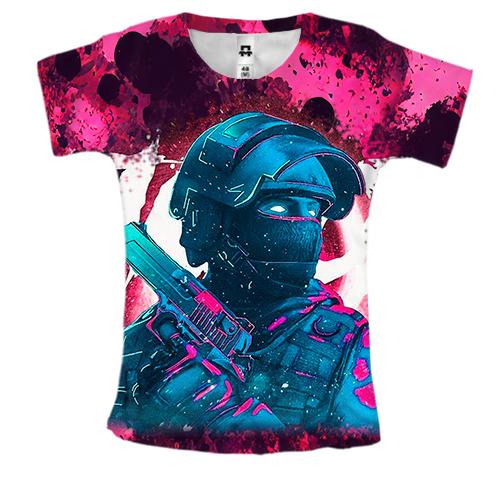 Женская 3D футболка STANDOFF 2 (Pink)