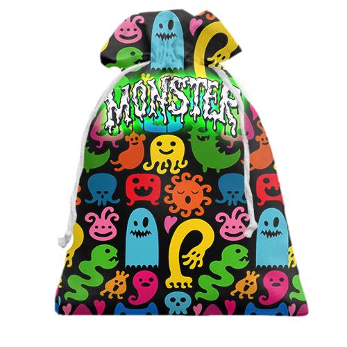 3D Подарочный мешочек с монстриками Monster