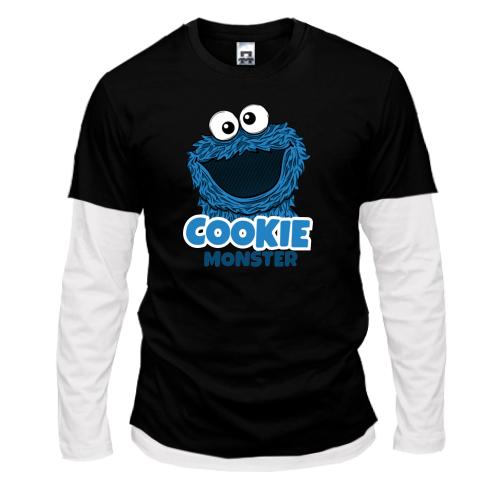 Лонгслив комби  Cookie monster