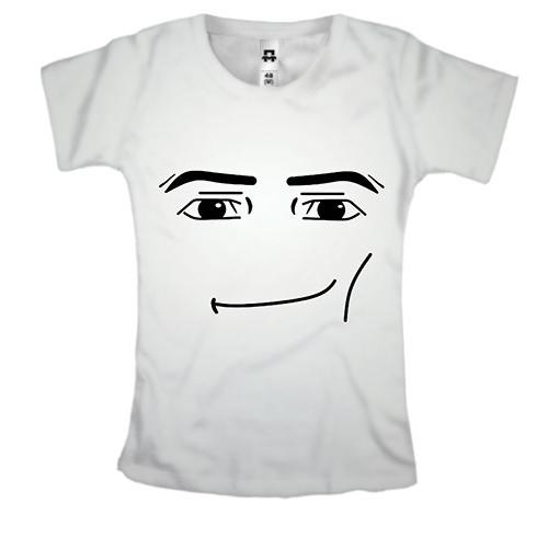 Женская 3D футболка Roblox - Gigachad face