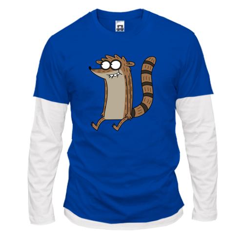 Лонгслив комби  с енотом Rigby