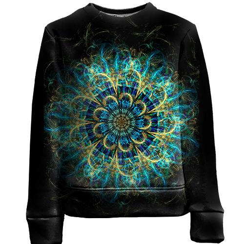 Дитячий 3D світшот Neon mandala