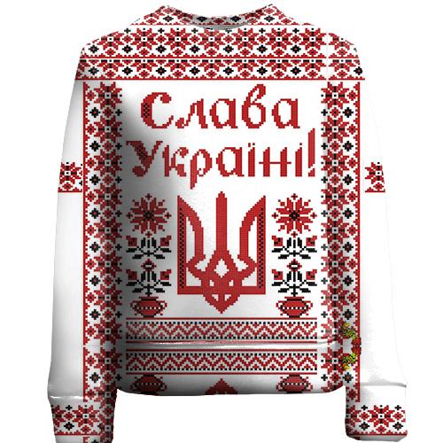 Дитячий 3D світшот з малюнком у стилі вишиванки 